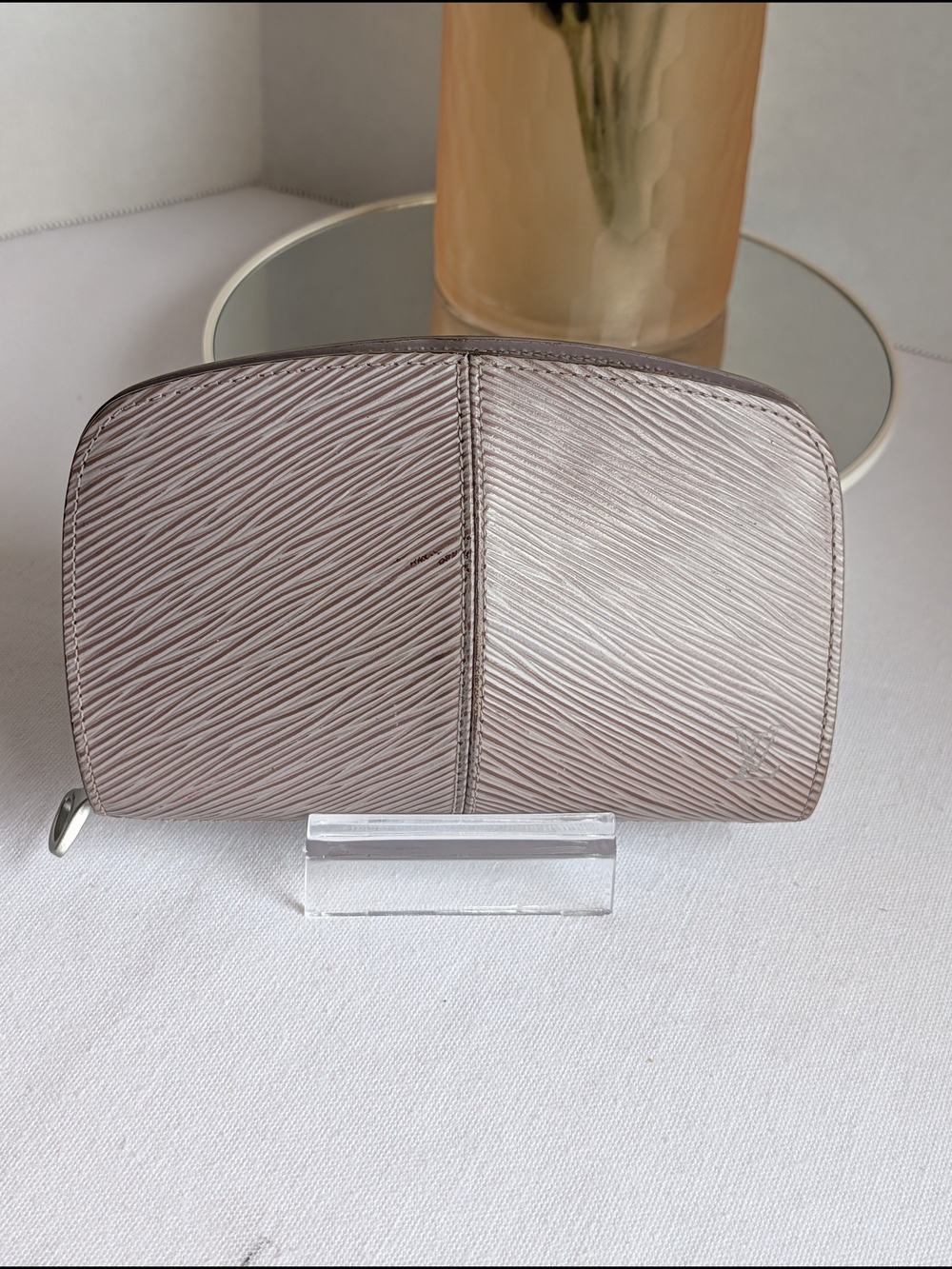 LOUIS VUITTON Demi Lune Epi Leather Zip Wallet/Pouch